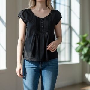 The North Face Black Blouse Size M